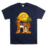 Chicago Bears Snoopy Charlie Brown Halloween Pumpkin Moon Scene T Shirt 7