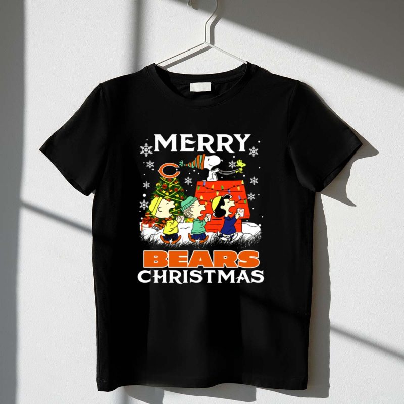 Chicago Bears Snoopy Merry Christmas Peanuts Holiday 1 T Shirt