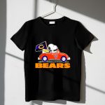Chicago Bears Snoopy and Woodstock Driving Car with Flag 1 T Shirt