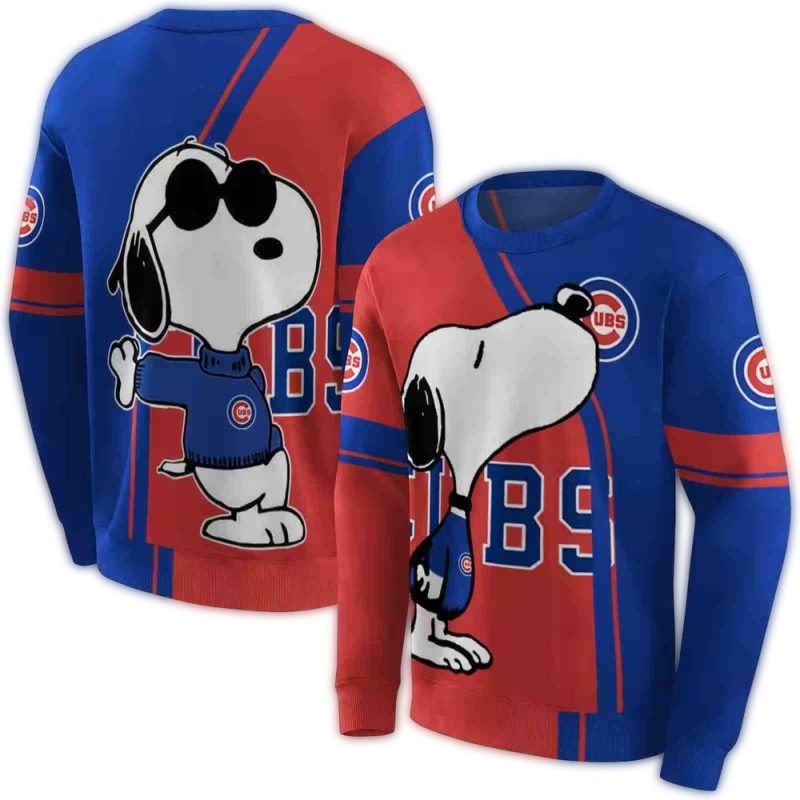 Chicago Cubs Snoopy All Over Print Sweatshirt 1.Jpg