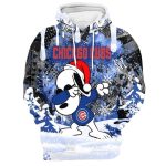 Chicago Cubs Snoopy Dabbing Christmas All Over Print Hoodie 2.jpg