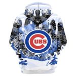 Chicago Cubs Snoopy Dabbing Christmas All Over Print Hoodie 3.jpg