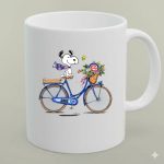 Chicago Cubs Snoopy on Bicycle with Flowers and Woodstock 1 mug.jpg