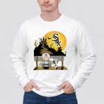 Chicago White Sox Snoopy X Charlie Brown Sit Under Moon Peanuts Halloween 4 Long Sleeves.jpg