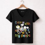 Chillin With May Peeps Snoopy Friends Easter Day 5 Womens V Neck1