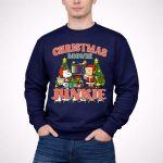 Christmas Movie Junkie Snoopy and Charlie Brown Festive TV Scene 3 Sweatshirt 1.jpg