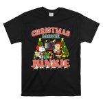Christmas Movie Junkie Snoopy and Charlie Brown Festive TV Scene T Shirt 6 1.jpg