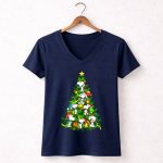 Christmas Snoopy Tree Holiday 5 Womens V Neck 1.jpg