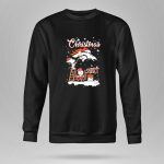 Christmas Snoopy and Charlie Brown Paint Logo Denver Broncos 9 Sweatshirt