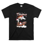 Christmas Snoopy and Charlie Brown Paint Logo Denver Broncos T Shirt 6