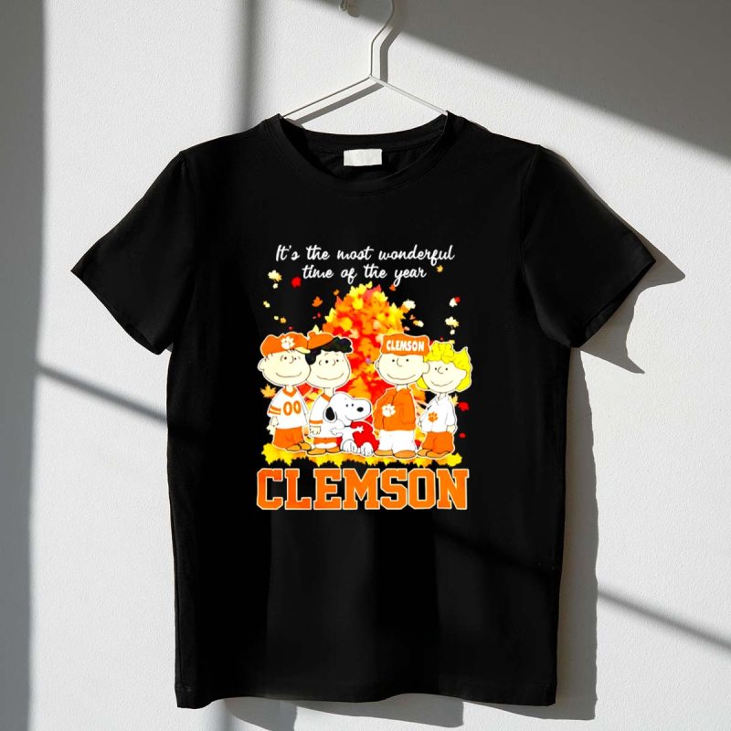 Clemson Tigers Autumn The Most Beautiful Time Snoopy 1 T Shirt.jpg