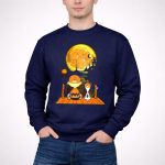 Clemson Tigers Halloween Full Moon Pumpkin Charlie and Snoopy Silhouette Scene 3 Sweatshirt.jpg