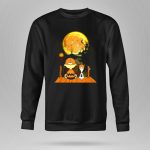 Clemson Tigers Halloween Full Moon Pumpkin Charlie and Snoopy Silhouette Scene 9 Sweatshirt.jpg