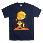 Clemson Tigers Halloween Full Moon Pumpkin Charlie and Snoopy Silhouette Scene T Shirt 7.jpg