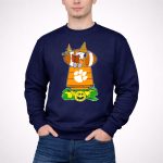 Clemson Tigers Halloween Snoopy Read Books Peanuts Football Pumpkin House 3 Sweatshirt.jpg