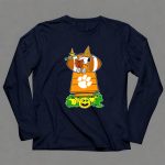 Clemson Tigers Halloween Snoopy Read Books Peanuts Football Pumpkin House 6 Long Sleeves.jpg