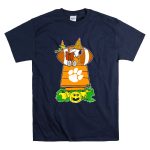 Clemson Tigers Halloween Snoopy Read Books Peanuts Football Pumpkin House T Shirt 7.jpg