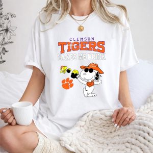 Clemson Tigers Makes Me Drink Beer Snoopy and Woodstocks 1 T Shirt.jpg