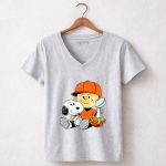Clemson Tigers Peanuts Snoopy Champions 7 Womens V Neck.jpg