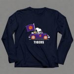 Clemson Tigers Snoopy Driving With Woodstock In Purple Car 6 Long Sleeves.jpg
