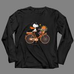 Clemson Tigers Snoopy Woodstock Bicycle Flowers 4 Long Sleeves.jpg
