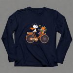 Clemson Tigers Snoopy Woodstock Bicycle Flowers 6 Long Sleeves.jpg