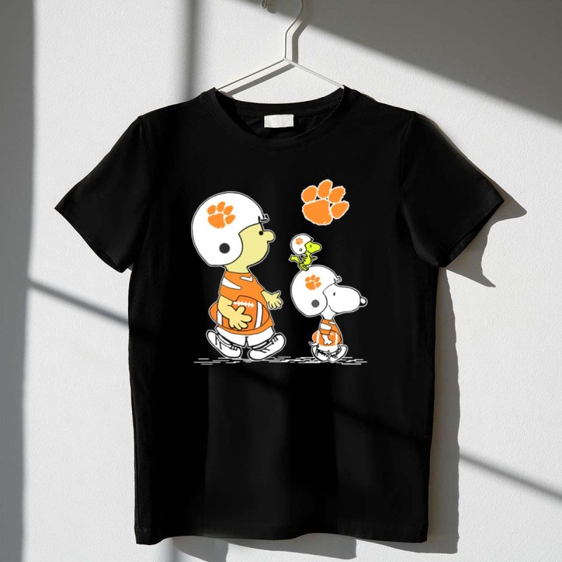 Clemson Tigers Snoopy Woodstock Peanuts Football Character Collaboration 1 T Shirt.jpg