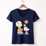 Clemson Tigers Snoopy Woodstock Peanuts Football Character Collaboration 5 Womens V Neck.jpg