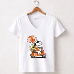 Clemson Tigers Snoopy and Woodstock Valentine 5 Womens V Neck.jpg