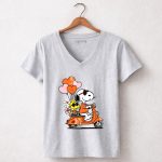 Clemson Tigers Snoopy and Woodstock Valentine 7 Womens V Neck.jpg