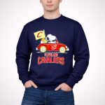 Cleveland Cavaliers Snoopy Driving Car with Basketball and Flag 3 Sweatshirt
