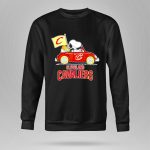 Cleveland Cavaliers Snoopy Driving Car with Basketball and Flag 9 Hoodie