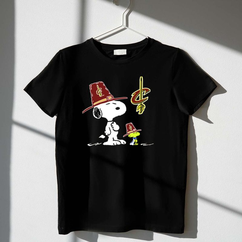 Cleveland Cavaliers Snoopy Woodstock Pilgrim Hats 1 T Shirt