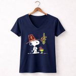 Cleveland Cavaliers Snoopy Woodstock Pilgrim Hats 5 Womens V Neck
