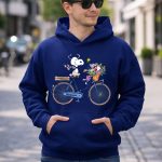 Cleveland Guardians Snoopy Riding Bicycle with Flowers and Baseball Bow Tie 8 Hoodie.jpg