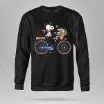 Cleveland Guardians Snoopy Riding Bicycle with Flowers and Baseball Bow Tie 9 Sweatshirt.jpg