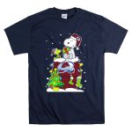 Colorado Avalanche Christmas Snoopy and Woodstock with Gifts and Tree T Shirt 7.jpg