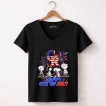 Colorado Rockies x Snoopy happy 4th of July 7 Womens V Neck.jpg