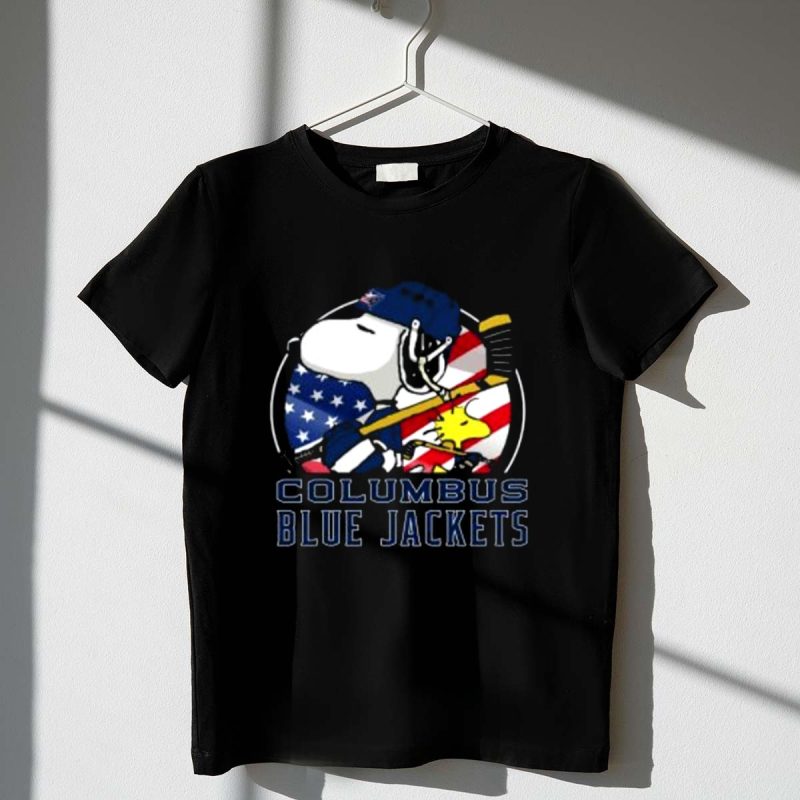 Columbus Blue Jackets Ice Hockey Snoopy And Woodstock For 4Th Of July 1 T Shirt.jpg