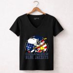 Columbus Blue Jackets Ice Hockey Snoopy And Woodstock For 4th Of July 7 Womens V Neck.jpg