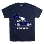 Cowboys Snoopy Dallas Cowboys Flag Peanuts Woodstock Car Blue Star T Shirt 7