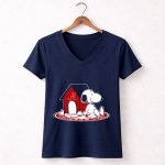 Crimson Tide Snoopy at Alabama Doghouse Fan Forever 5 Womens V Neck