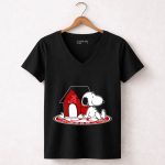 Crimson Tide Snoopy at Alabama Doghouse Fan Forever 7 Womens V Neck