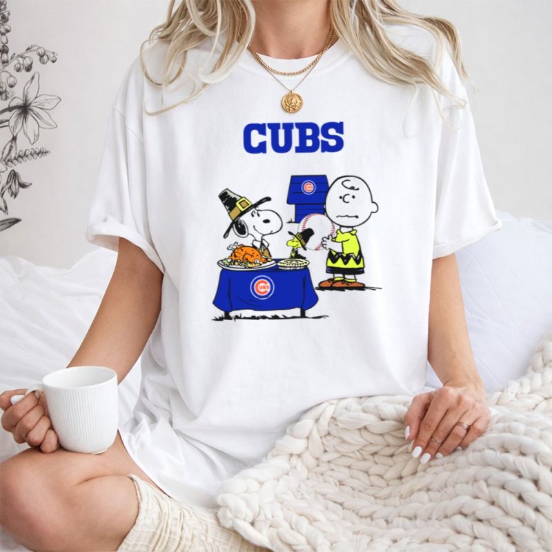 Cubs Snoopy Charlie Brown Thanksgiving Baseball 1 T Shirt