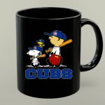 Cubs Snoopy Woodstock Baseball Fans With Cubs Caps 1 mug.jpg