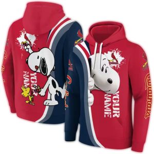 Custom Name St Louis Cardinals Peeking Snoopy All Over Print Hoodie 1.jpg