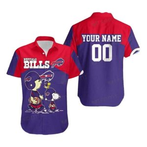 Custom Name and Number Buffalo Bills Peanuts Football Hawaiian Shirt 1.jpg