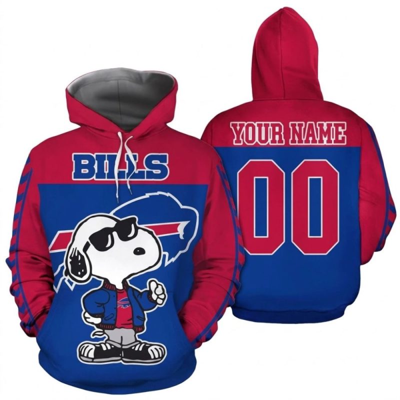 Custom Name And Number Snoopy Buffalo Bills All Over Print Hoodie 1.Jpg