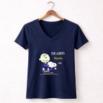 DIE HARD Baltimore Ravens Fan Snoopy Charlie Brown 5 Womens V Neck