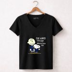 DIE HARD Chicago White Sox FAN Snoopy and Charlie Brown 7 Womens V Neck.jpg